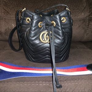 Gucci Marmont Bucket Bag - Black GHW